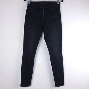Joe’s Flawless The Charlie high rise skinny ankle exposed zipper fly black jeans
